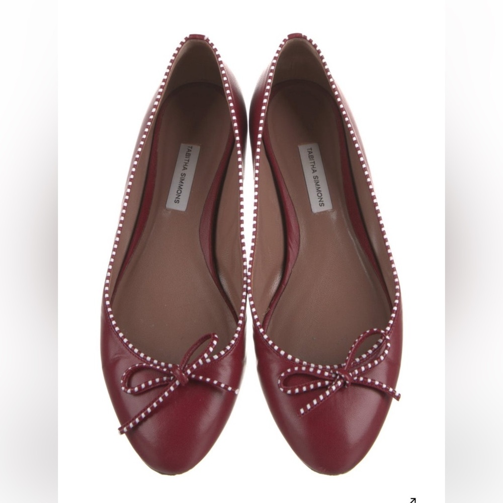 Tabitha Simmons Red Polka-dotted Ballet Flats